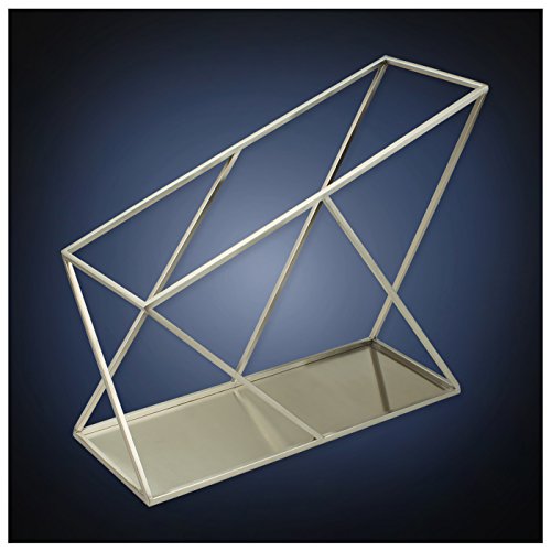 ArtsOnDesk Modern Art Magazine Holder st214 Stainless Steel Satin Finish Patent Applying for-File Holder Newspaper Book Brochure Rack Organizer Box Basket Christmas Thanksgiving Gift
