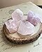 Raw Rose Quartz Crystal Necklace on Tan Cord