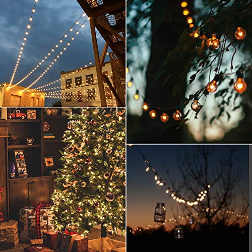 C9 Light Strand 100 FT for E1712 Spacing, Outdoor String Light