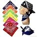 BOOLAVARD 1s, 6s, 9s or 12 Pack Cowboy Bandanas with Original Paisley Pattern (6 x Set 2)