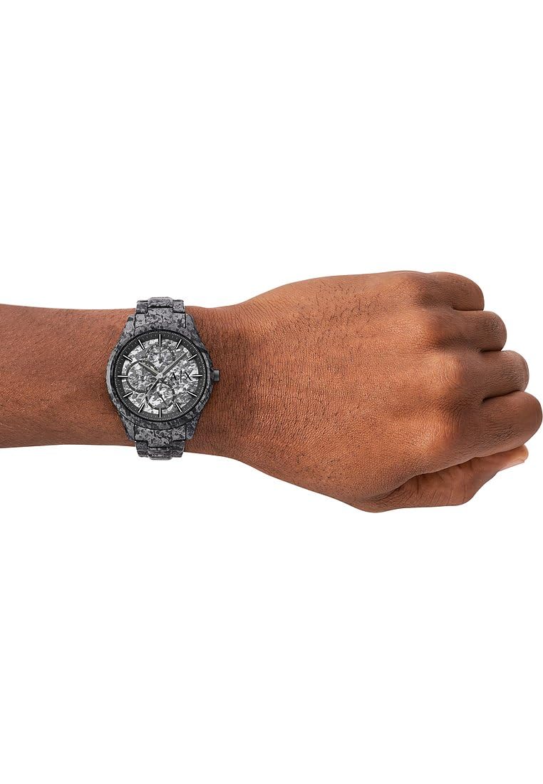 Armani Exchange Watch for Men, Automatic Movement and 46mm Case Size with Stainless Steel, Leather or Silicone Strap 3
