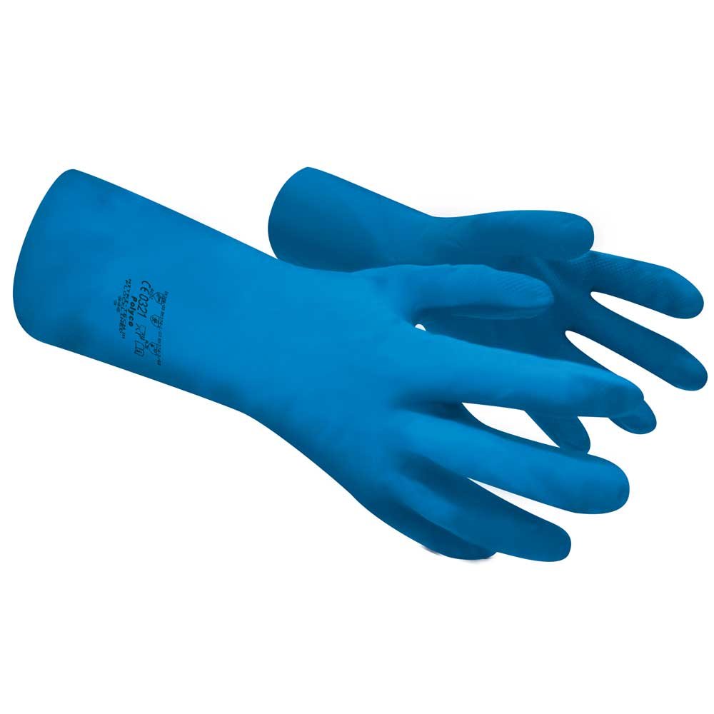 Polyco Nitri-Tech III X-Large Latex Free Nitrile Chemical Resistant Glove - Blue