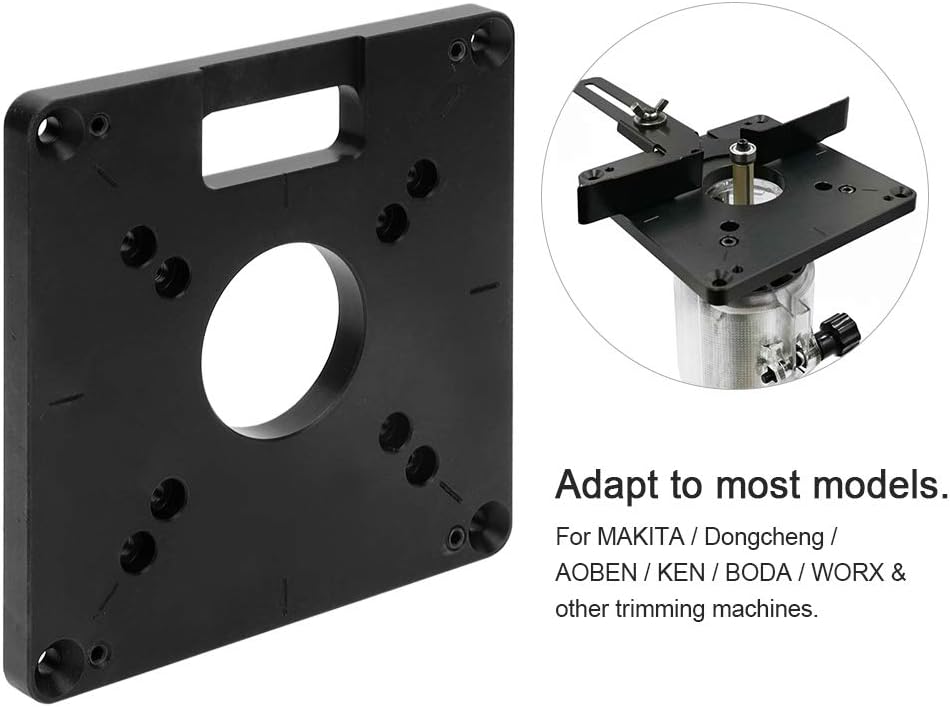 Fafeicy Router Base Plate, Aluminum Alloy, High Durability, Fine Matte Texture - Image 5