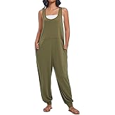 Nfsion Women's Casual Loose Sleeveless Jumpsuits Harem Long Pants Romper Overalls with Pockets Summer Trendy Outfits