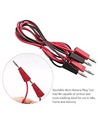 Micsoa   Juego de cables de prueba eléctricos para multímetros, plátano a cocodrilo, banana a banana, mini ganchos de plumón (3 pares)