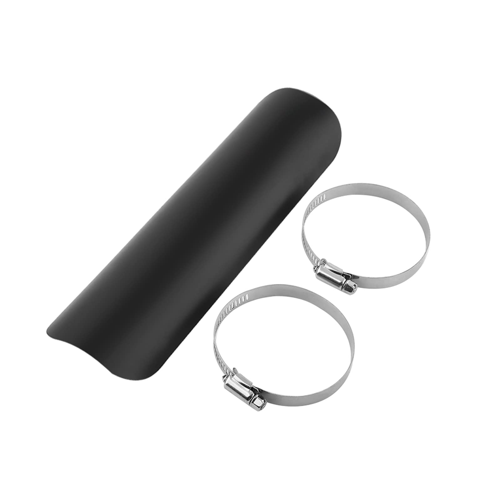 Qiilu Exhaust Heat Shield, Universal 50mm-70mm Exhaust Pipe Motorcycle Exhaust Pipe Heat-shield Muffler Staight Cover (Black)