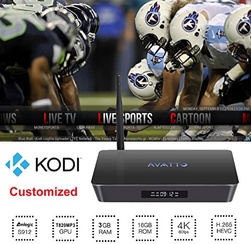 AVATTO X92 Android 6.0 Smart TV Box - Amlogic S912 OCTA Core CPU , 5G Dual Band Wifi - 4K H.265 Exclusive Kodi Fully Loaded Streaming Media Player Unlocked ( 3GB RAM )