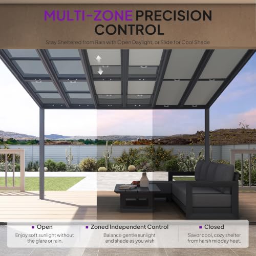 PURPLE LEAF 12x14 Wall Mounted Pergola Review: Retractable Shade and LED Lights image 22