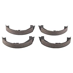 TRQ Rear Parking Brake Shoe Set Compatible with