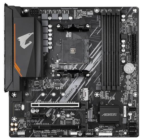 Placa Mãe Gigabyte B550M AORUS ELITE (AM4/DDR4/HDMI/M.2(PCIe,NVMe,SATA3)/VRM Solution/USB3.2) - B550M AORUS ELITE