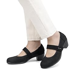 VJH confort Women's Mary Jane Pumps Low Block
