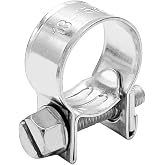 LAR-ME 5/16" Mini Fuel Injection Hose Clamps, 20PCS Gas Line Hose Clamp, Adjustable Pipe Hose Clip Tube Clamps for Automotive,Agriculture,Plumbing, 1/2"-9/16" Dia
