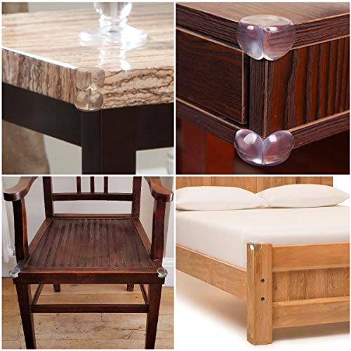 Corner Guards- Baby Proofing Corner Guards- Baby Corner Guards- Baby Safety Corner Guards Edge Corner Guards for Sharp Furniture (20 Pack, Clear)