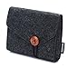 NIDOO Portable Felt Storage Bag, All-Purpose Carrying Bags, Electronics Accessories Protective Case for MacBook Power Adapter, Mouse, Cellphone, Cables, Power Bank, Portable External Hard Drive, Black