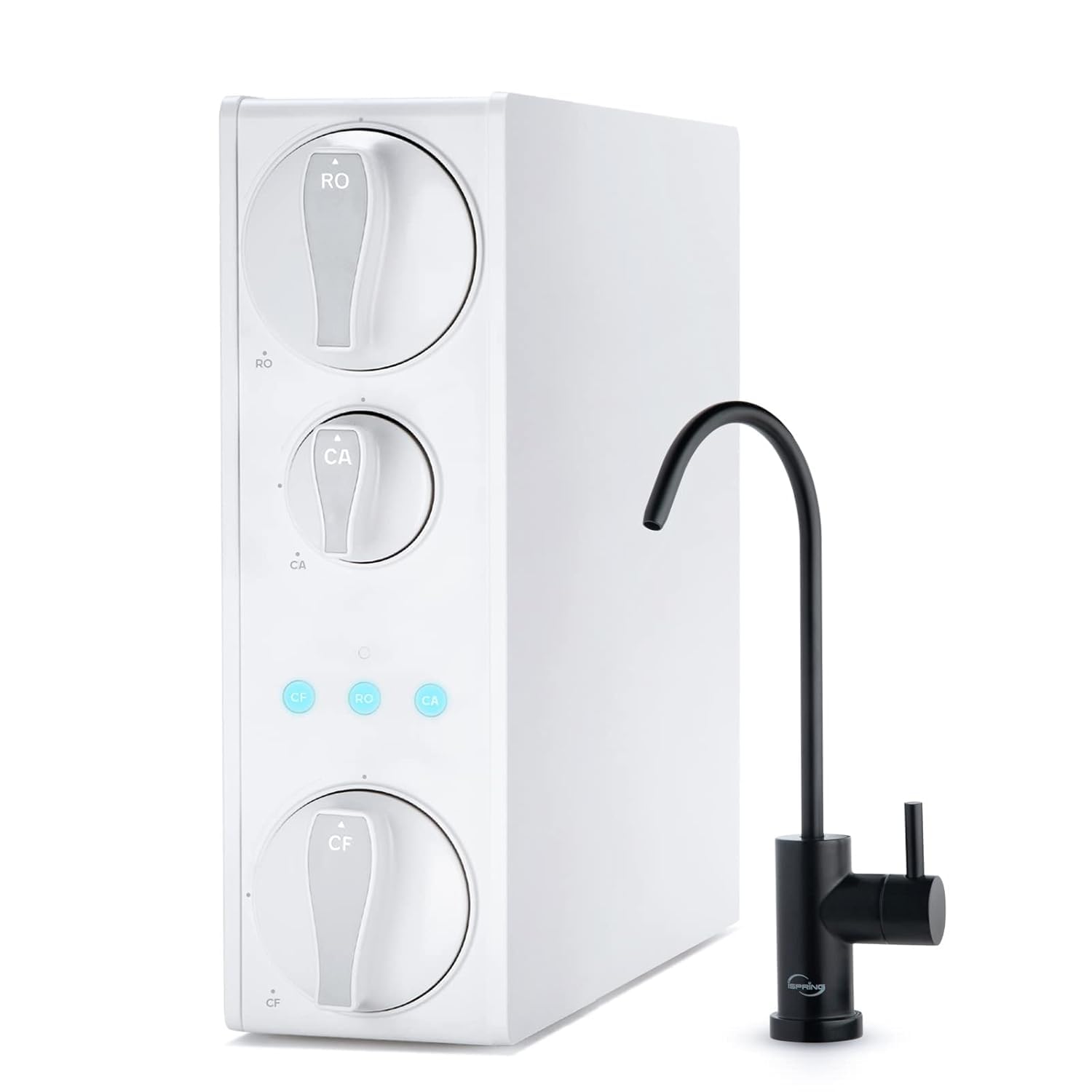 iSpring RO500AK-ORB Reverse Osmosis Water Filter, NSF 58 Certified, 500 GPD Tankless Under Sink RO System, Natural pH Alkaline Remineralization, 2:1 Pure to Drain Ratio, Oil Rubbed Black Faucet Image