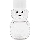 Clearview Containers | 2 Ounce Honey Bears with Flip Top Lid | White, 24 Pack | Perfect for Holidays, Baby Shower Gifts, Beek