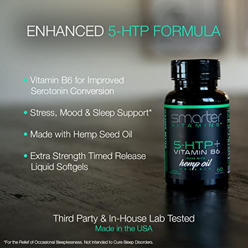 200mg 5HTP + Vitamin B6, Natural Stress Relaxation, Mood & Sleep Boost