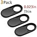 imluckies 3 Pack Webcam Cover Slide, 0.023 inch Ultra-Thin Metal Camera Cover for Laptop Computer, MacBook Pro/Air iMac iPad Tablet iPhone 8/7/6 Plus, Echo Show/Spot Web Camera Privacy Covers