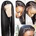 Hermosa 13x4 Lace Front Human Hair Wigs Pre Plucked with Baby Hair 220% Density 12A Brazilian Straight Human Hair Lace Front Wigs for Women Natural Hairline Natural Color 18 inch