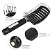 Vent Blow Dryer Hair Brush, Women Thick Long Curly Paddle Detangling Massage Brush, Fast Drying Straight Volume Comb, Curved Anti Static Styling Tool for Wet/Dry Hair