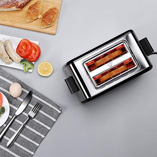Toaster 2 Slice, Compact Brushed Stainless Steel Toasters 2 Slice Best