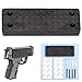 Gun Magnet, Magnetic Gun Mount Truck Accessories - 35 lb Concealed Carry Gun Holder for Holster, Car, Glock, Pistol, Handgun, Vehicle - Rubber Coated Small Magnets with Sticker & Cleaning Cloth