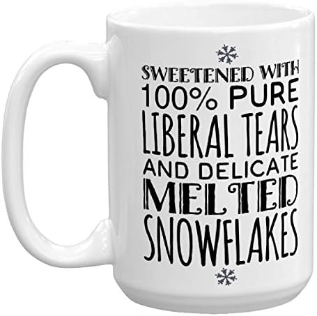 Liberal Tears and Melted Snowflakes Mug, White, 15 oz