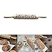 Christmas Wooden Rolling Pins Tpingfe Engraved Carved Wood Embossed Embossing Rolling Pin Kitchen Tool with Christmas Symbols for Baking Embossed Cookies (43x5cm)