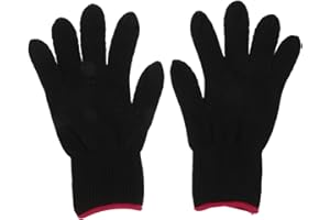 TEHAUX Heat Resistant Hair Styling Gloves Thermal Curling Iron Gloves for Hair Protection Heatproof Mitts for Curling Wand an