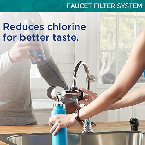 PUR PLUS Faucet Mount Water Filtration System with Bluetooth, Chrome