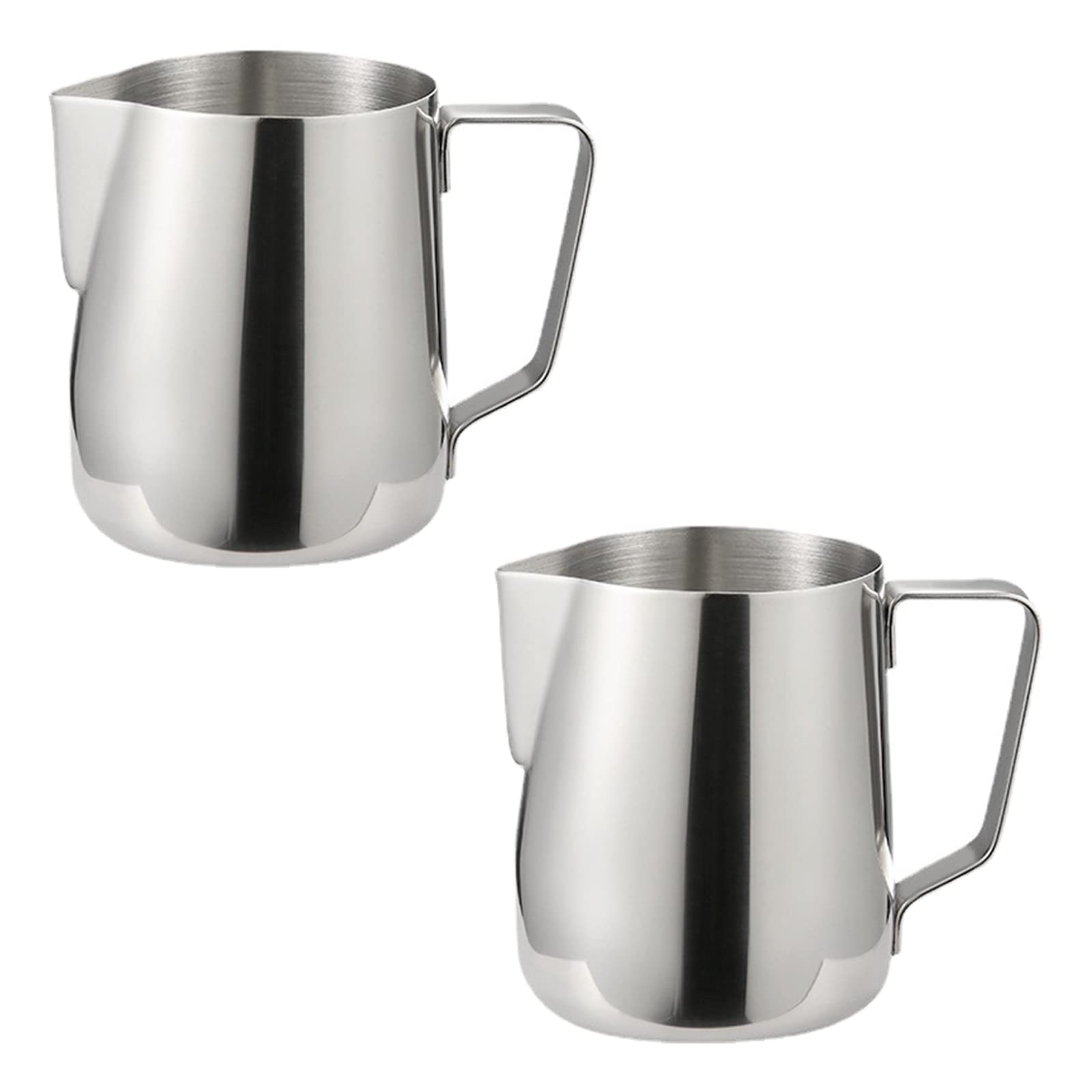 2 Pcs Stainless Steel Milk Pitchers - 100 ML Professional Barista Milk Jugs for Latte, Cappuccino, Mocha