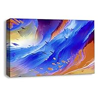 Canvas Wall Art Energe Wave Canvas Prints Home Artwork Decoration for Living Room Bedroom - 12x18 inches