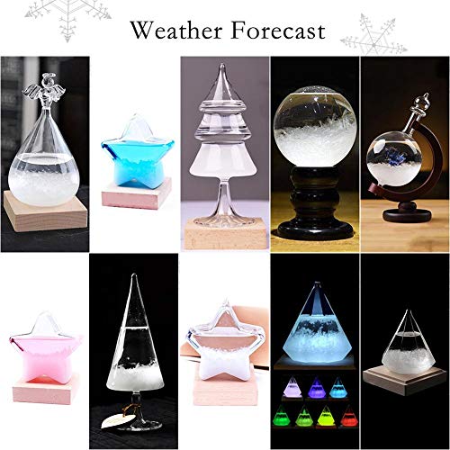 Colorful Desktop Transparent Crystal Glass Weather Storm Forecast Bottle - Thumbnail 2