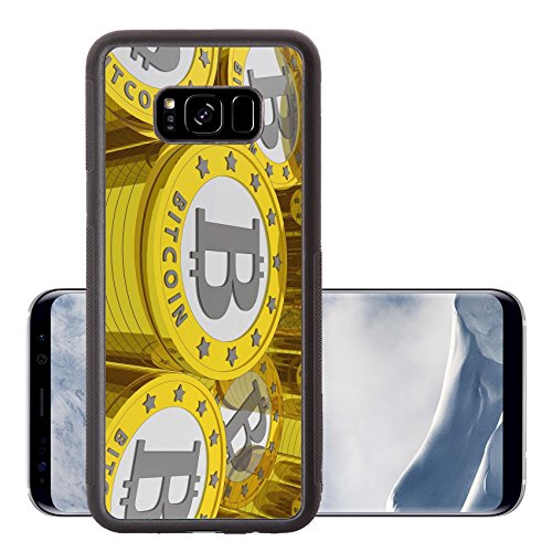 Liili Premium Samsung Galaxy S8 Plus Aluminum Backplate Bumper Snap Case bitcoins background Bitcoin is a new virtual money for internet trading and business IMAGE ID 19084175