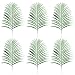 LUOEM Leaves Fake Faux Artificial Leaves Green Single Leaf for Home Kitchen Party Decorations Handcrafts (Green) - 6 Pieces