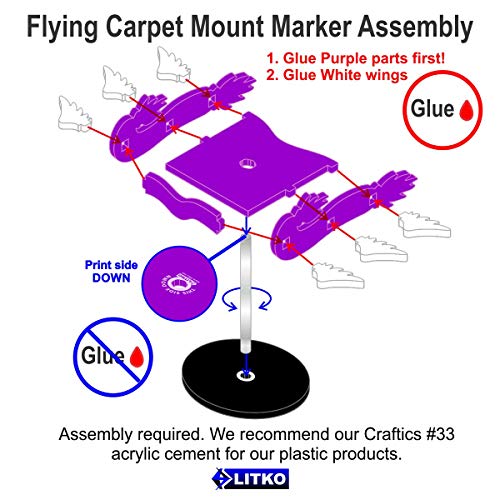 LITKO Flying Carpet Character Mount with 2 inch Circle Base - Thumbnail 3