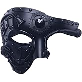 VIULIKT Steampunk Half Face Mask, Venetian mens' Masks for Halloween Costume Party, Masquerade, Mardi Gras Ball Decorations.