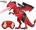 Kiddie Play Remote Control Dinosaur Toys LED Light Up Walking Dragon Roaring and Spraying Smoke Realistic t rex Dinosaur Toys for Boys and Girls 3-12 Years