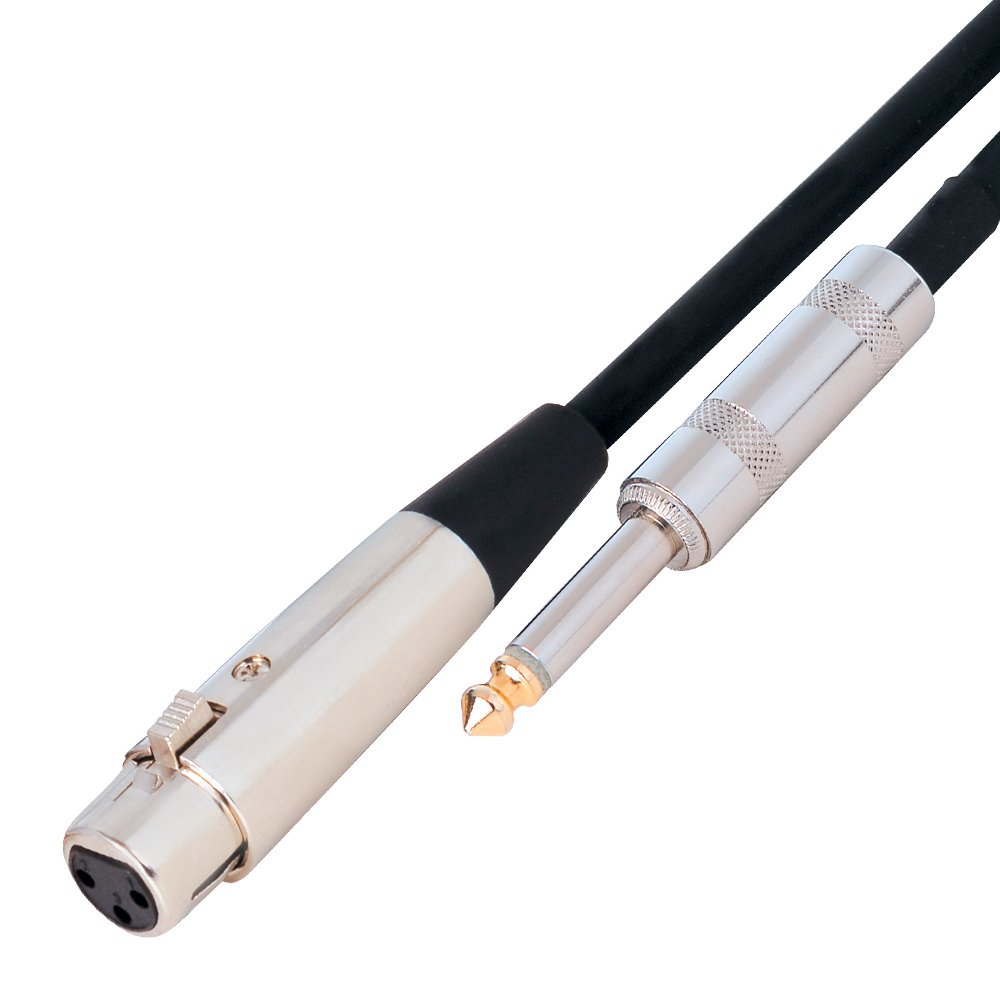 Kinsman MIC20 20 ft XLR to Phono Mic Cable, Black
