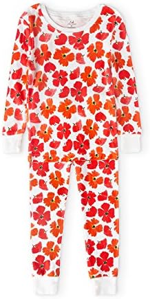 aden + anais Pajama Set, 2 Piece, 100% Cotton Sleepwear, Poppies, Size 4T