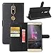 Lenovo Phab 2 Plus Case, Fettion Premium PU Leather Wallet Flip Phone Protective Case Cover with Card Slots, Stand Feature and Magnetic Closure for Lenovo Phab 2 Plus Smartphone (Wallet - Black)