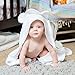 White Bamboo Hooded Baby Towel 100% Organic Unisex Towel, Highly Absorbent And Super Soft Bath Towel For The Pool And The Beach Great Baby Shower Gift