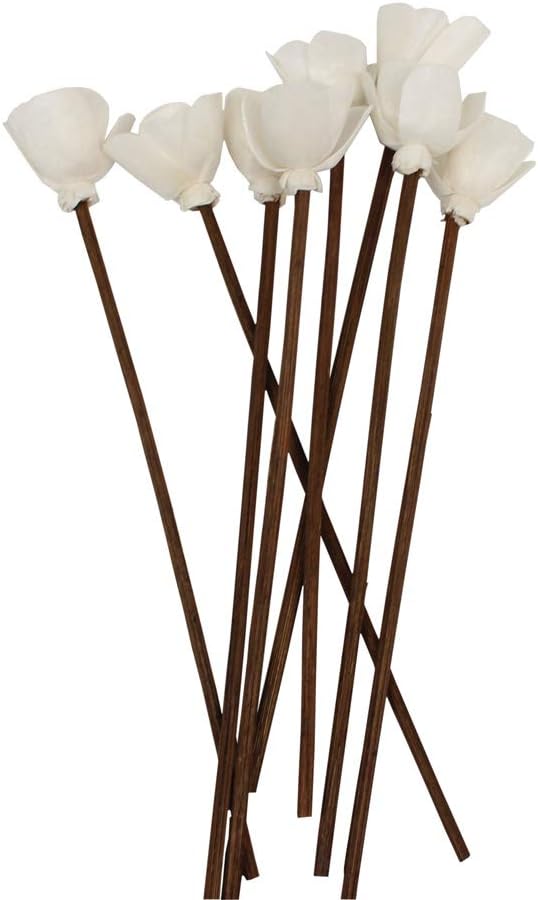 Brown Rattan Reed Fragrance Diffuser and Flower Replacement Refill Sticks