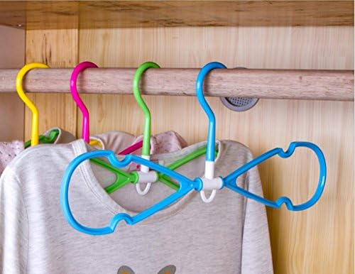 WWZY Hangers Can be rotated Stereo Non-slip Hanger Travel Portable Use Clothes hanger rack Drying clothes pole?pack of 10? , yellow