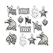 iloveDIYbeads 80pcs America Theme Charms Collection Craft Supplies Antique Silver Native American Flag Dollar Charm 4th of July USA Patriot Charms Pendants for Jewelry Making Crafting Findings (M261)