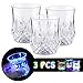 Bar Glasses Funny,DiDaDi [3 PCS] Water Activated Colorful Flashing LED Light Up Shot Glasses Blinking Beer Wine Whisky Vodka Martini Drinkware Glow Glasses Mugs for Bar Club Christmas Party Supplies