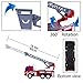 Fire City Truck Toy Rescue Truck Friction Powered 1:16 Simulation Vehicle with Light and Sound, 6 Wheels and a Extensible Ladder, Red and Gray