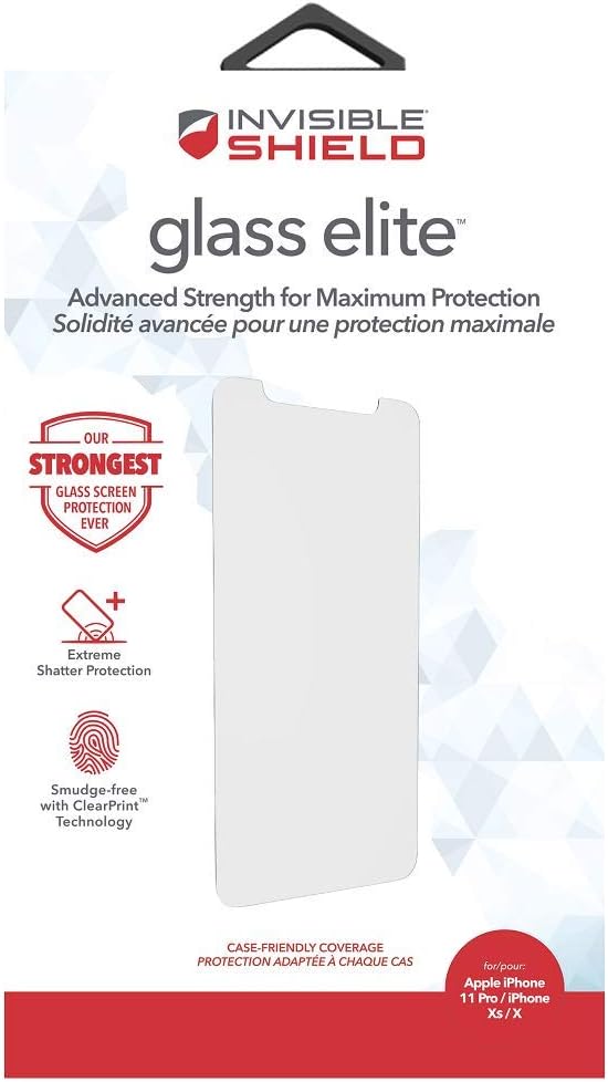 ZAGG InvisibleShield Glass Elite Screen Protector Apple iPhone 11 Pro- Anti-microbial, Impact Protection, Smudge Free - Image 4
