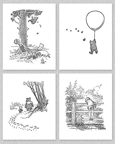 black and white nursery art