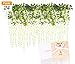 3.6 FT Wisteria Artificial Flowers Fake Hanging Wisteria Vine Ratta Silk Flowers for Home Wedding Party Decor, 24 Pieces